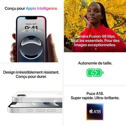 Apple iPhone 16e 6,1" 5G Double SIM 128 Go Noir STORE COMMERCE