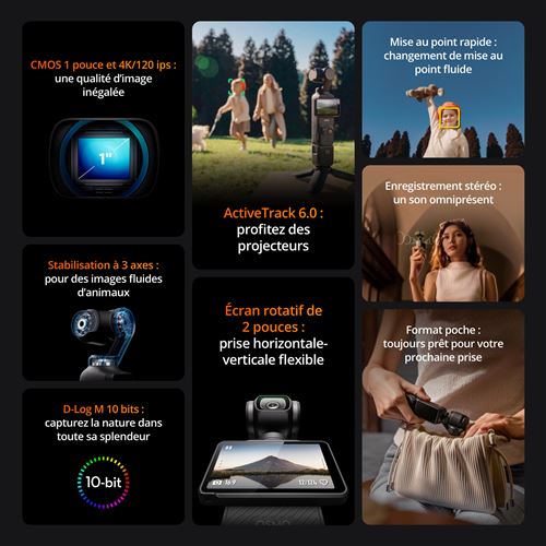 Caméra sport Dji Osmo Pocket 3 Creator Combo Noir - STORE COMMERCE