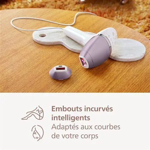 Épilateur à lumière pulsée Philips Lumea série 8000 SenseIQ BRI945 Blanc et Rose - STORE COMMERCE