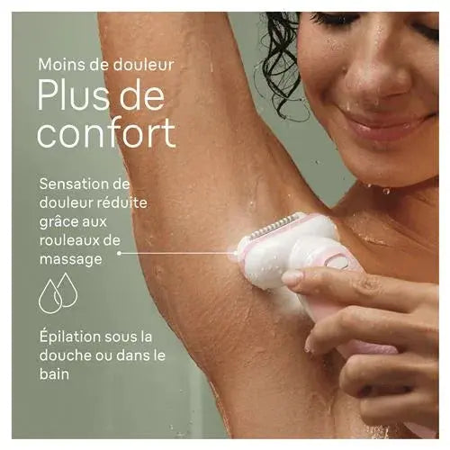 Epilateur électrique Braun Silk épil 9 SES 9-000 Blanc et Rose - STORE COMMERCE
