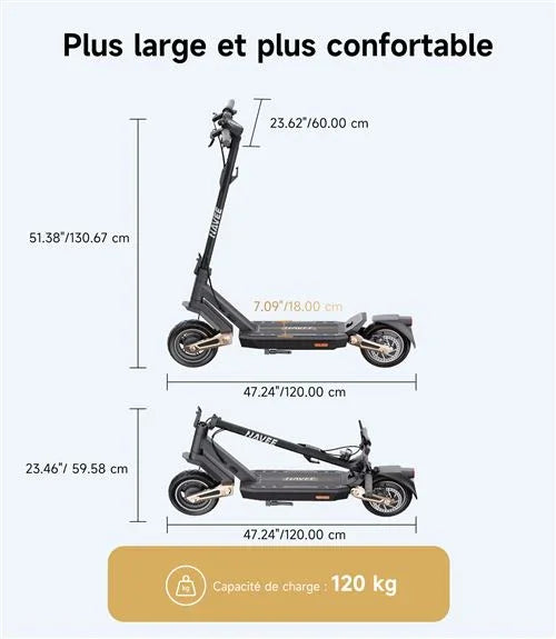Trottinette électrique Navee ST3 Pro 600 W Noir - STORE COMMERCE