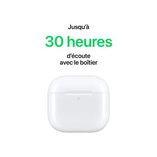 Apple Airpods 4 Blanc avec Boîtier de charge USB‑C Ecouteurs sans fil avec réduction active - STORE COMMERCE
