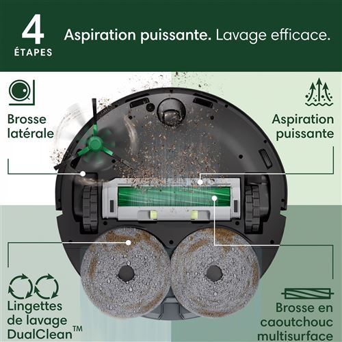 Irobot-Aspirateur robot iRobot Roomba Plus 405 Noir - STORE COMMERCE