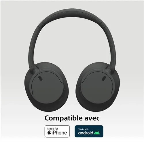 Casque audio sans fil SONY Bluetooth à réduction de bruit WH-CH720N Noir - STORE COMMERCE