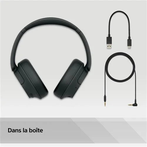 Casque audio sans fil SONY Bluetooth à réduction de bruit WH-CH720N Noir - STORE COMMERCE