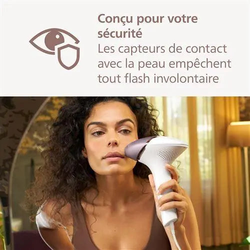 Épilateur à lumière pulsée Philips Lumea série 8000 SenseIQ BRI945 Blanc et Rose - STORE COMMERCE