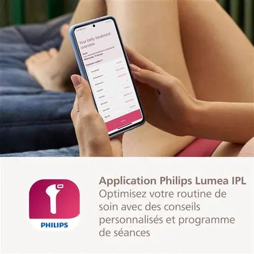 Épilateur à lumière pulsée Philips Lumea série 8000 SenseIQ BRI945 Blanc et Rose - STORE COMMERCE
