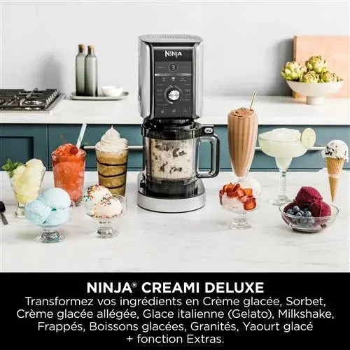 Machine à glaces et boissons glacées Ninja Creami Deluxe 10-en-1 NC501EU Argent STORE COMMERCE