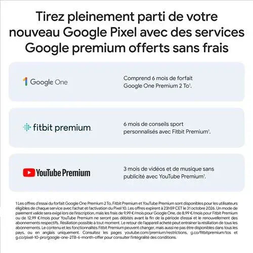 Smartphone Google Pixel 10 6,3" 5G Double SIM 128 Go Noir Volcanique - STORE COMMERCE