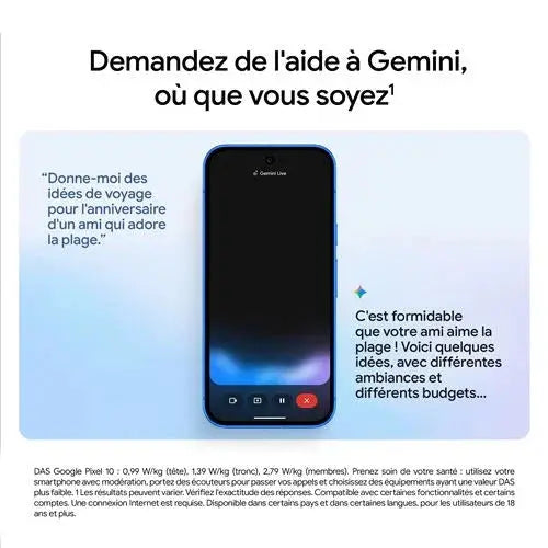 Smartphone Google Pixel 10 6,3" 5G Double SIM 128 Go Noir Volcanique - STORE COMMERCE