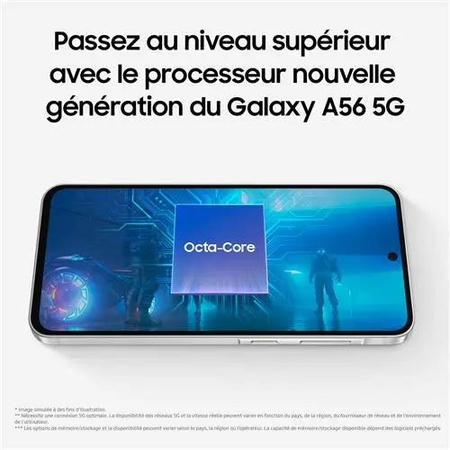 Smartphone Samsung Galaxy A56 6,7" 5G Nano SIM 256 Go Graphite STORE COMMERCE