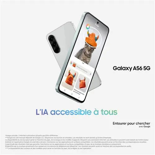 Smartphone Samsung Galaxy A56 6,7" 5G Nano SIM 256 Go Graphite STORE COMMERCE