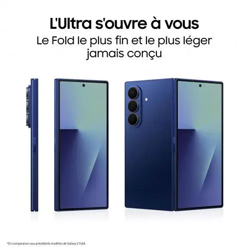 Smartphone Samsung Galaxy Z Fold7 8" 5G Double nano SIM 512 Go Bleu nuit STORE COMMERCE